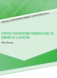 Synthèse d'interventions probantes dans le domaine de la nutrition : SIPrev (Stratégies d'Interventions Probantes en prévention) nutrition